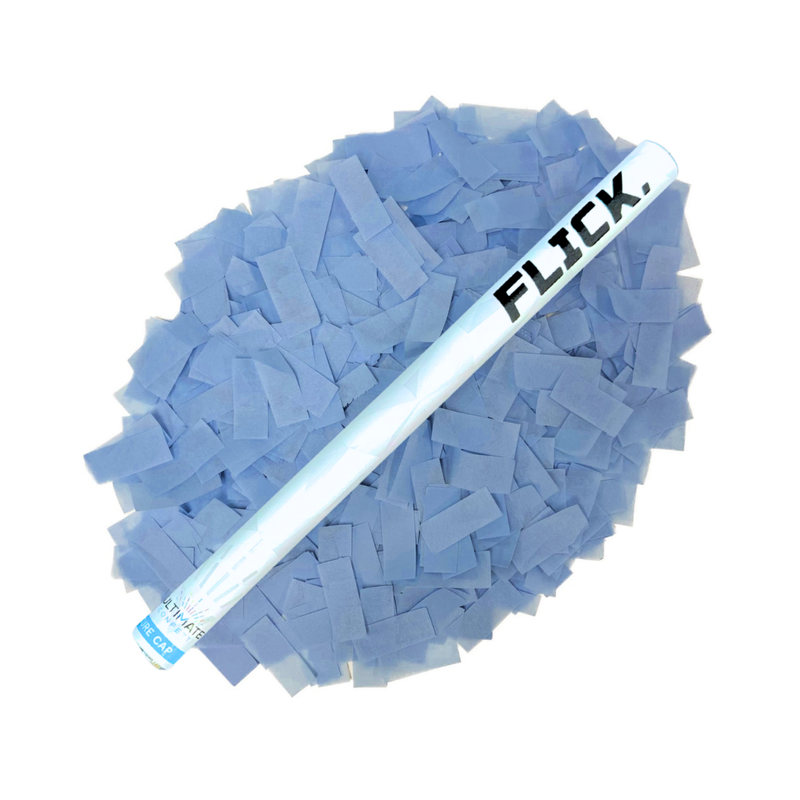 Baby Blue Tissue Paper Confetti Flick Stick - 14" (Pack of 8)