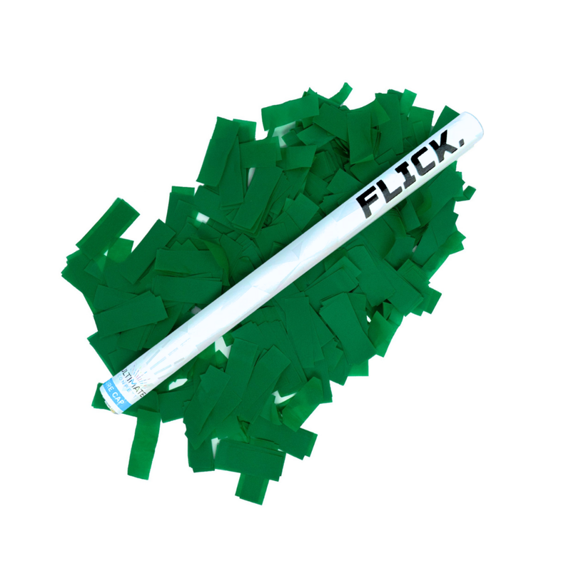 Dark Green Tissue Paper Confetti Flick Stick - 14" (Pack of 8)