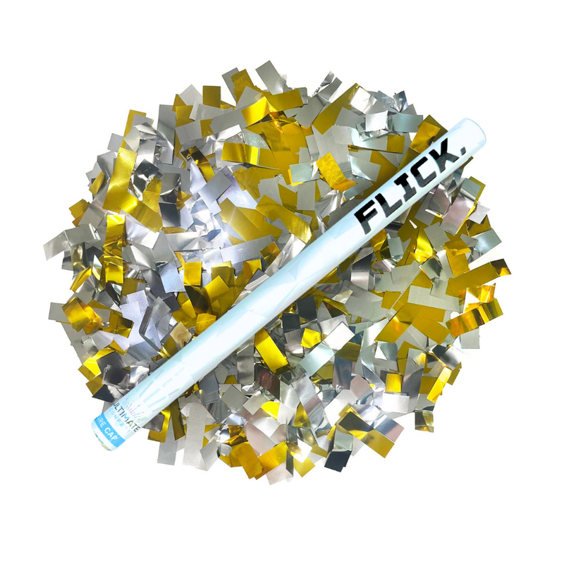 Gold & Silver - Metallic Confetti Flick Stick - 14" (Pack of 8)