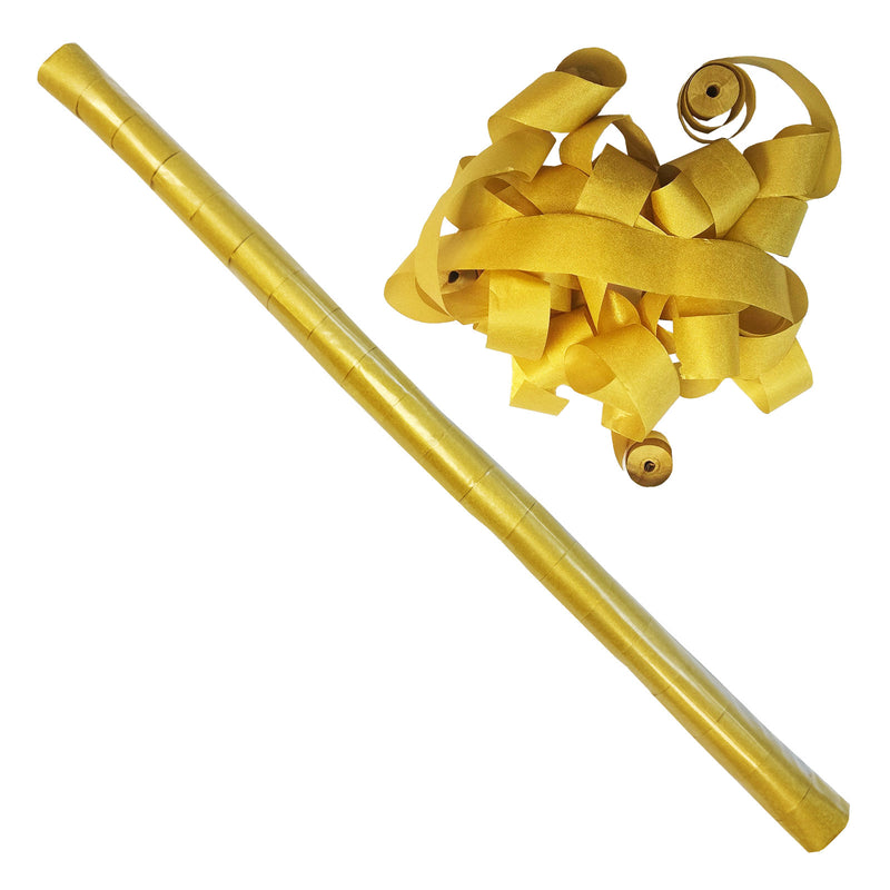 Gold Shimmer Tissue Paper Streamers - 20 Rolls (1" x 30')