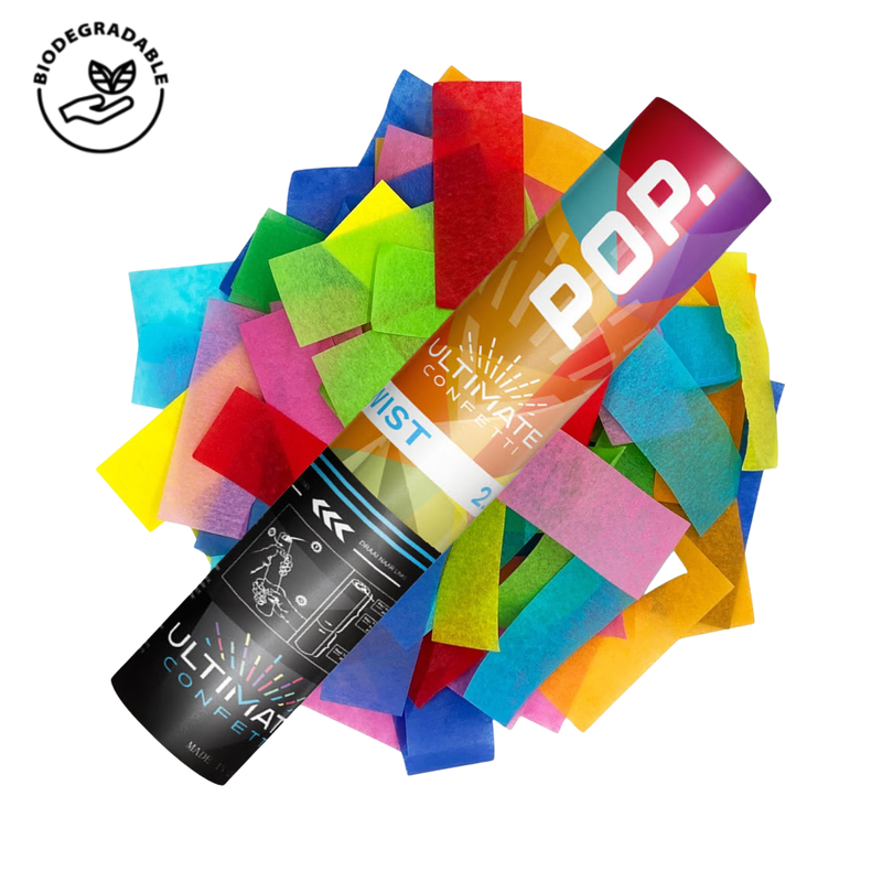 Multicolor Tissue - Handheld Confetti POP Cannon (12")