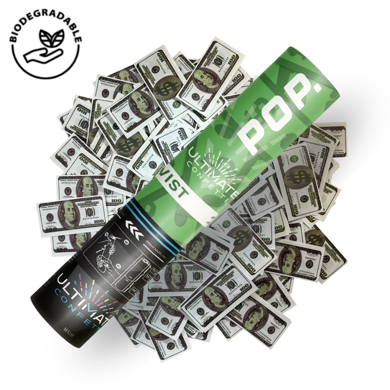 Money Confetti - Handheld Confetti POP Cannon (12")