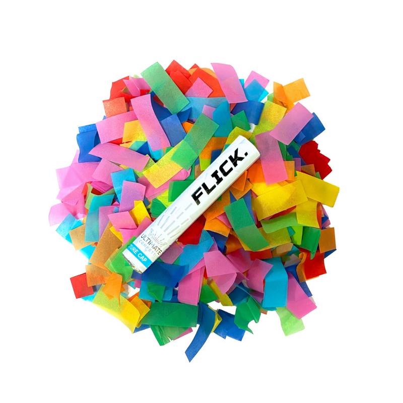 Multicolor Tissue Paper Confetti Flick Stick - 6" (Pack of 8)