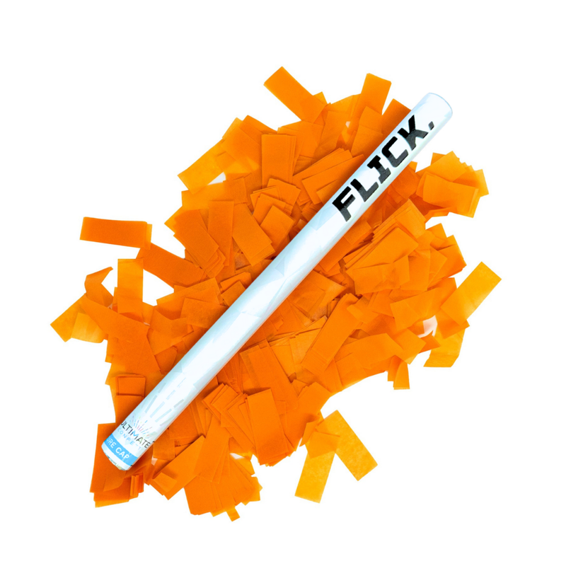 Orange Tissue Paper Confetti Flick Stick - 14" (Pack of 8)