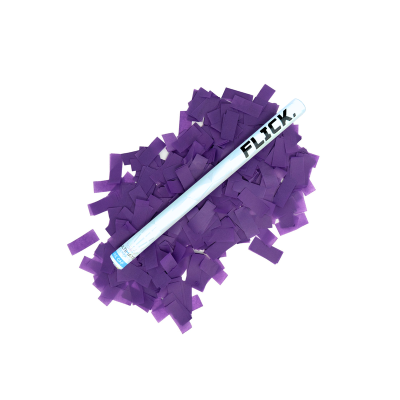 Purple Tissue Paper Confetti Flick Stick - 14" (Pack of 8)