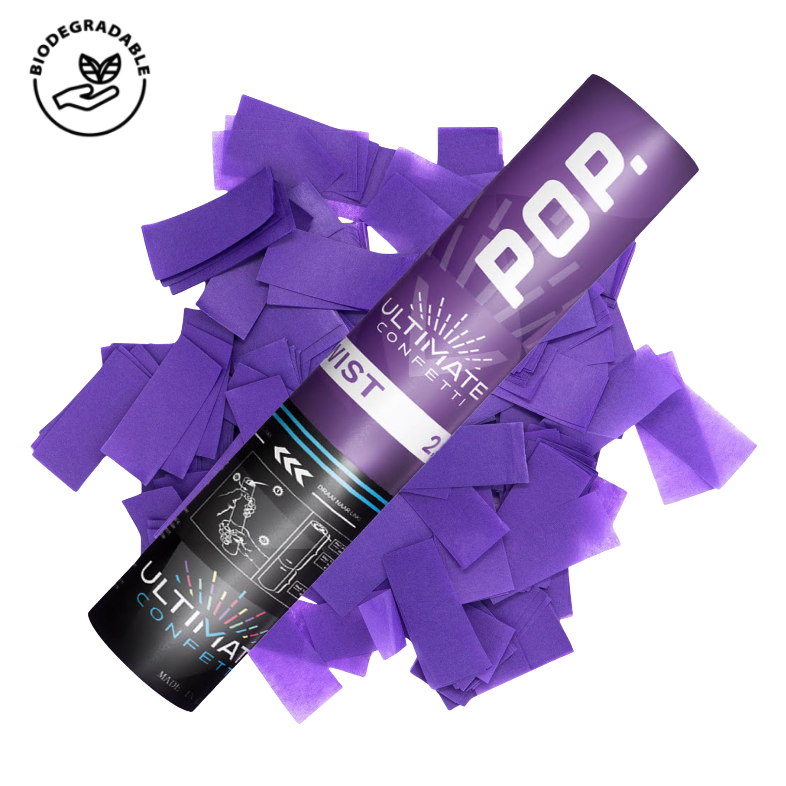 Purple Tissue - Handheld Confetti POP Cannon (12