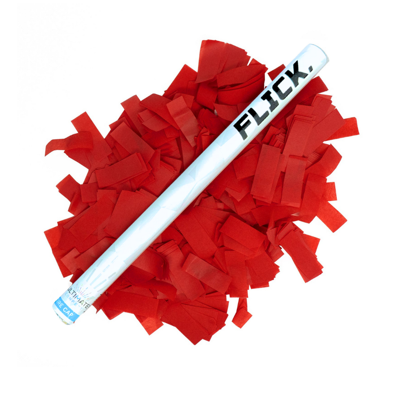 Red Tissue Paper Confetti Flick Stick - 14" (Pack of 8)