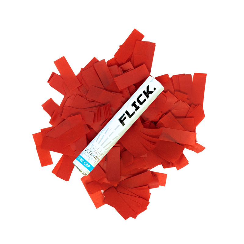 Red Tissue Paper Confetti Flick Stick - 6" (Pack of 8)