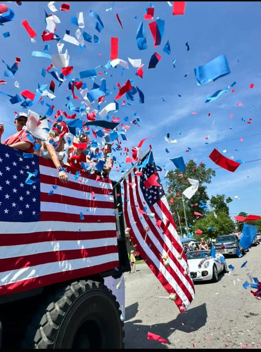 Red, White, Blue Tissue Paper Confetti