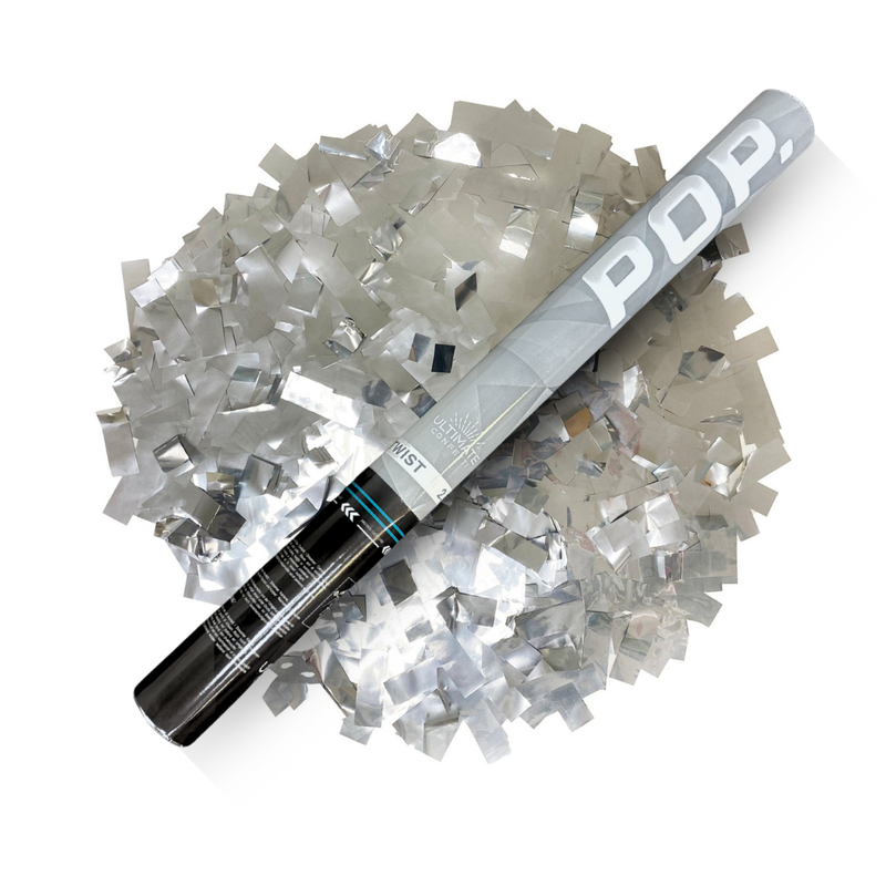Silver Metallic - Handheld Confetti POP Cannon (24")