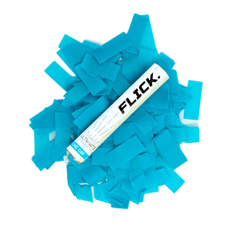 Turquoise Tissue Paper Confetti Flick Stick - 6" (Pack of 8)