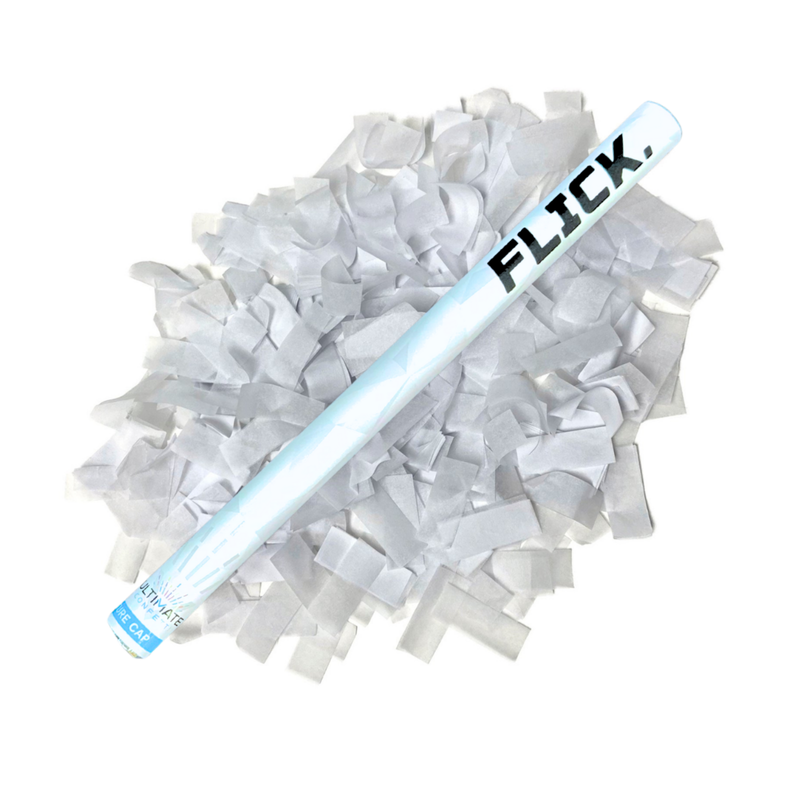 White Tissue Paper Confetti Flick Stick 14" (Pack of 8)
