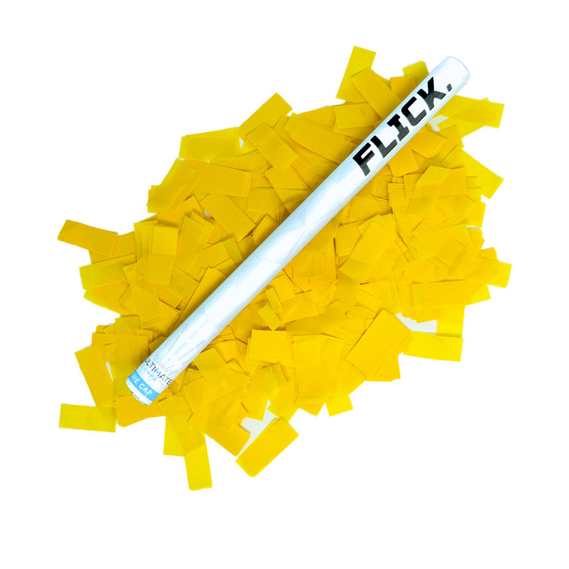 Yellow Tissue Paper Confetti Flick Stick - 14" (Pack of 8)