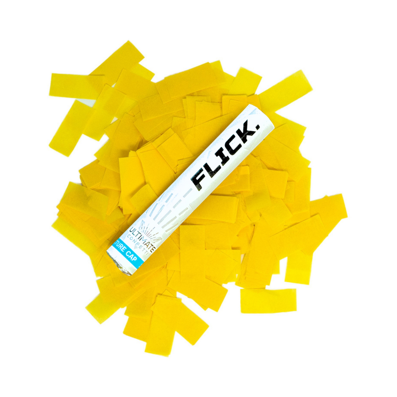 Yellow Tissue Paper Confetti Flick Stick - 6" (Pack of 8)
