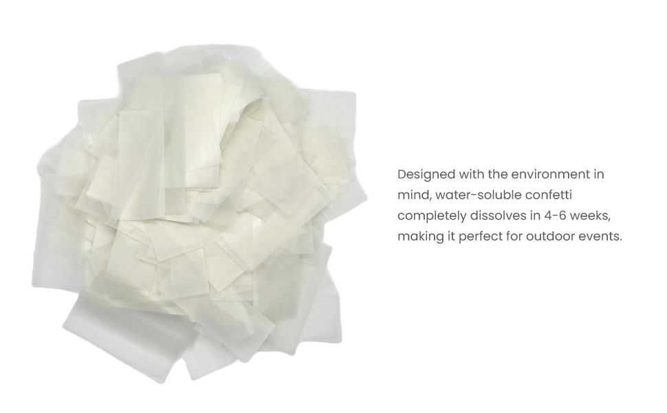 White Rice Paper Confetti - Water Soluble (1lb)