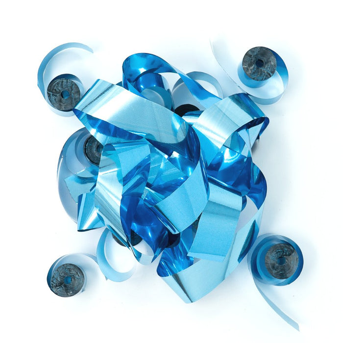 Baby Blue Metallic Foil Streamers - 20 Rolls (1" x 30') - Ultimate Confetti