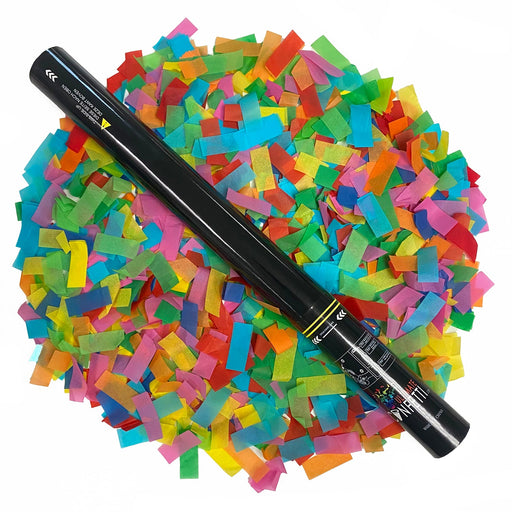 Multicolor Rainbow Tissue Paper - Handheld Confetti Popper Cannon (22") - Ultimate Confetti