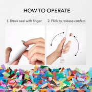 Multicolor Tissue Paper Confetti Flick Stick - 14" (Pack of 8) - Ultimate Confetti