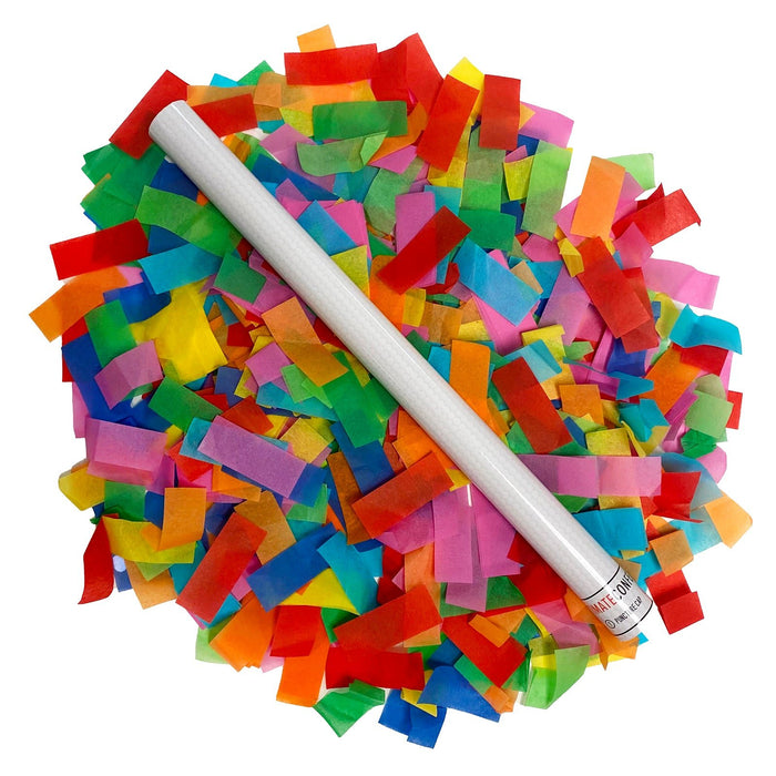 Multicolor Tissue Paper Confetti Flick Stick - 14" (Pack of 8) - Ultimate Confetti