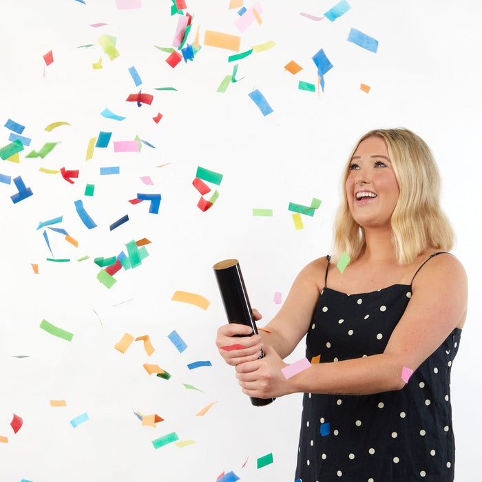 Multicolor Tissue Paper - Handheld Confetti Popper Cannon (11") - Ultimate Confetti