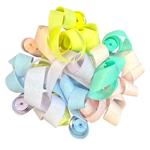 Pastel Multicolor Tissue Paper Streamers - 20 Rolls (1" x 30') - Ultimate Confetti