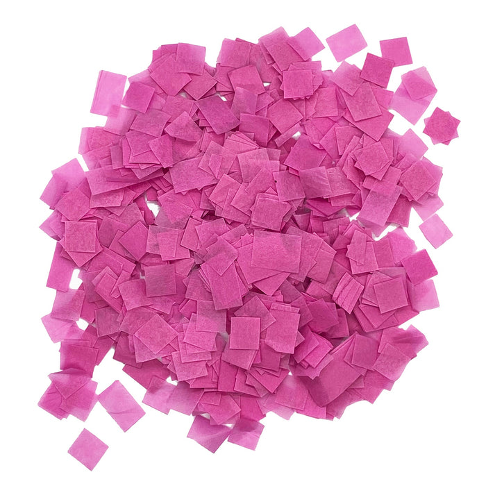 Pink Tissue Paper Miniature Confetti - Squares (1lb) - Ultimate Confetti