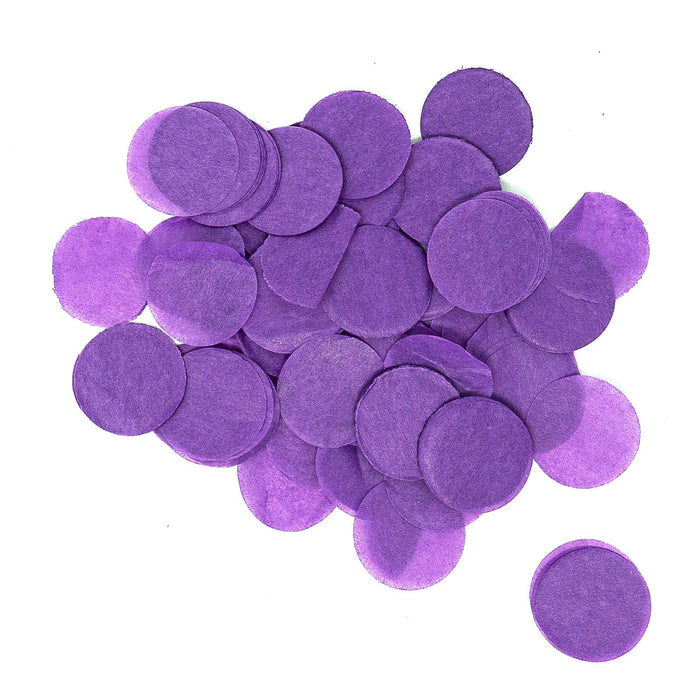 Purple Tissue Paper Confetti Dots - 1" Circles (1lb) - Ultimate Confetti