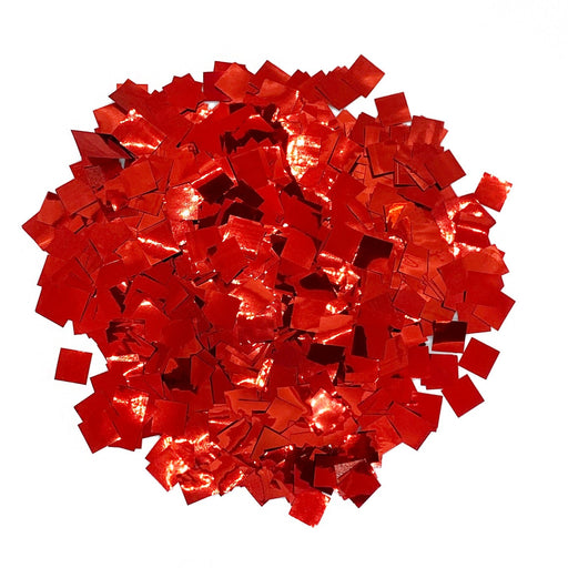 Red Metallic Foil Miniature Confetti - Squares (1lb) - Ultimate Confetti