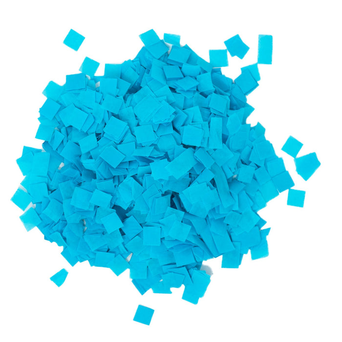 Turquoise Tissue Paper Miniature Confetti - Squares (1lb) - Ultimate Confetti