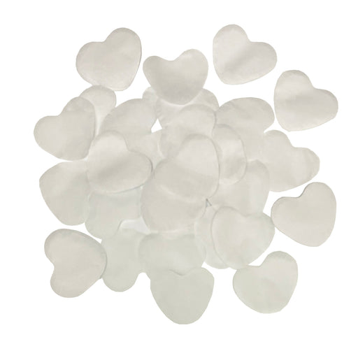 White Heart Tissue Paper Confetti (1lb) - Ultimate Confetti