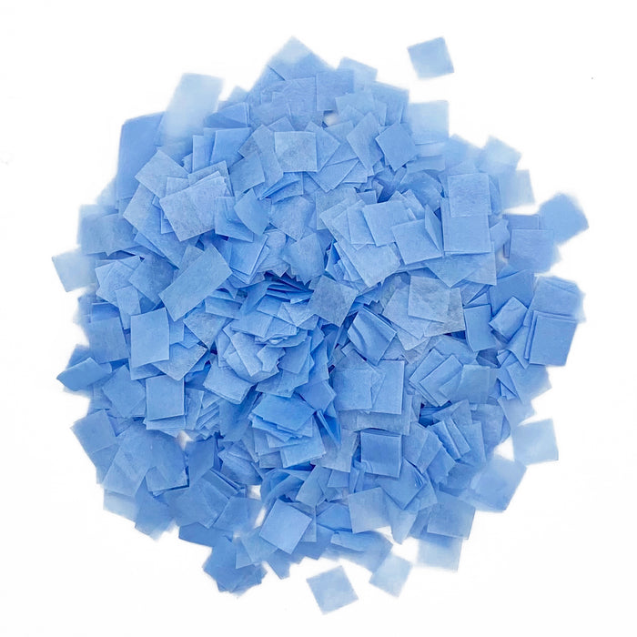 Baby Blue Tissue Paper Confetti - Squares (1lb)