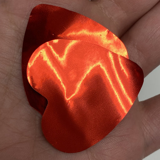 Red Metallic Confetti - Hearts (1lb)