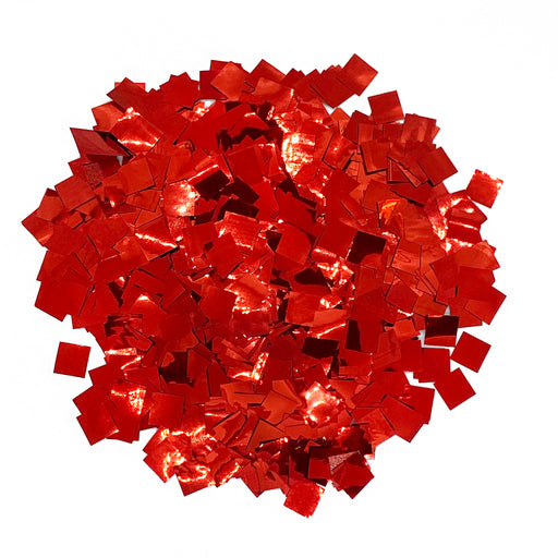 Red Metallic Glitter Confetti - Tiny Confetti Squares