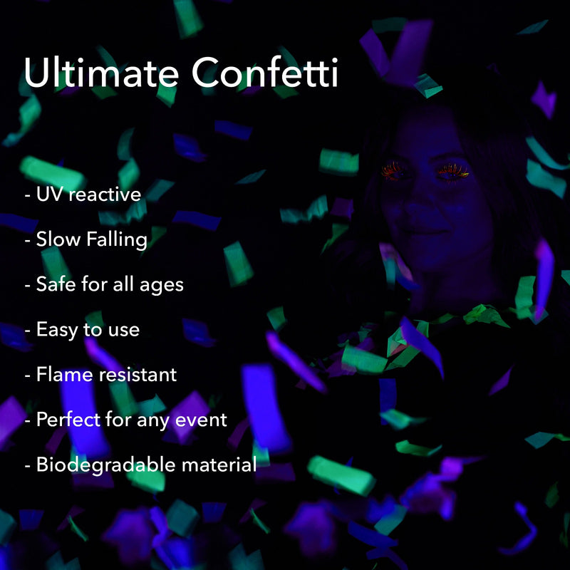 Multicolor Blacklight - Confetti Popper Cannon (11")